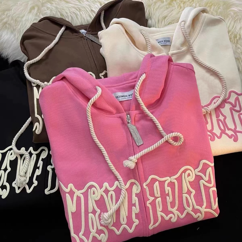 Vintage Harajuku  Zipper Hoodie - Y2K Street Wear