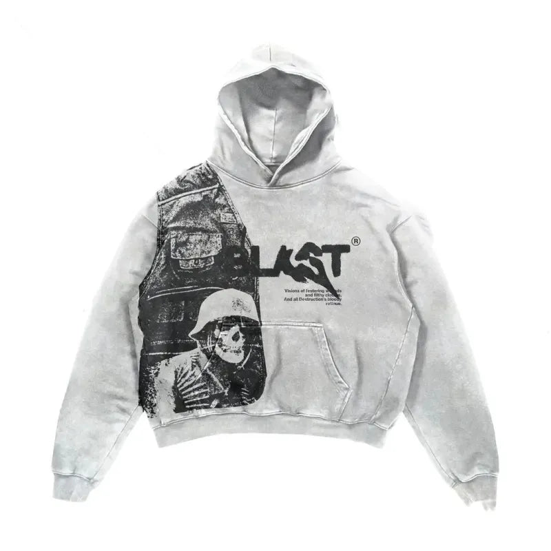 Retro Y2K Hoodie Coat Sreetwear