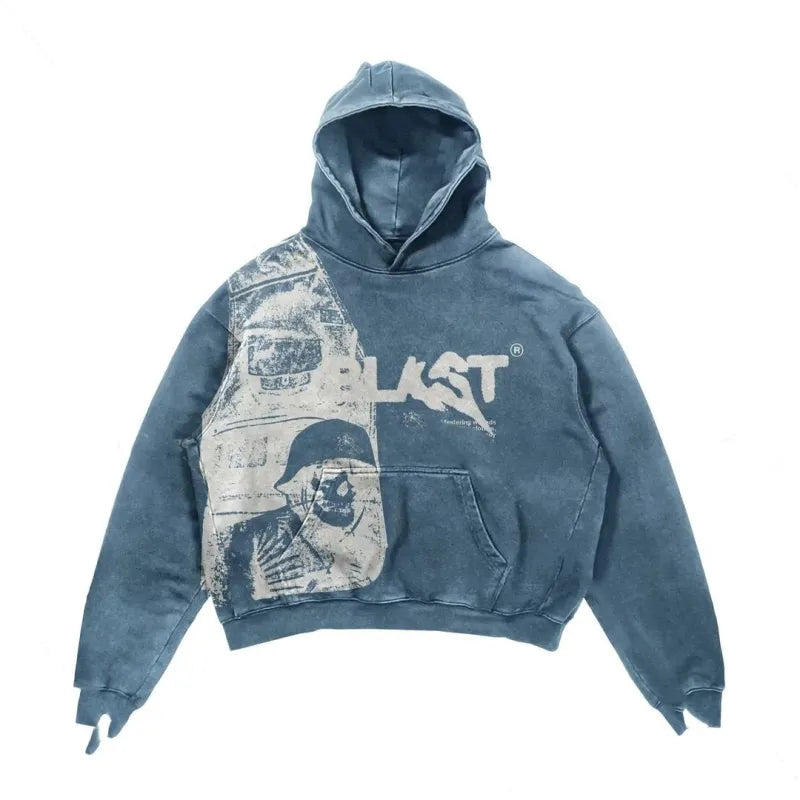 Retro Y2K Hoodie Coat Sreetwear